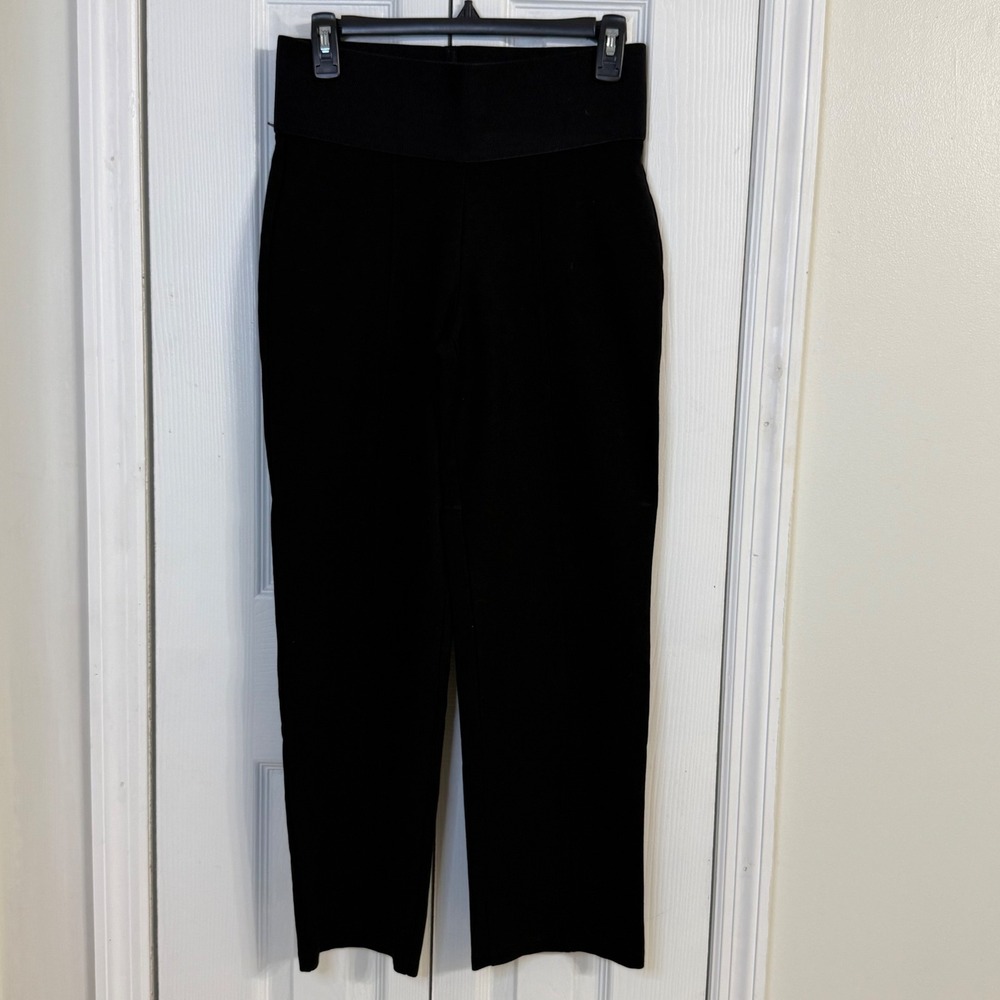 Nygard‎ SLIMS Straight Leg Pull On High Waist Black Pants Ponte Size M (10-12)